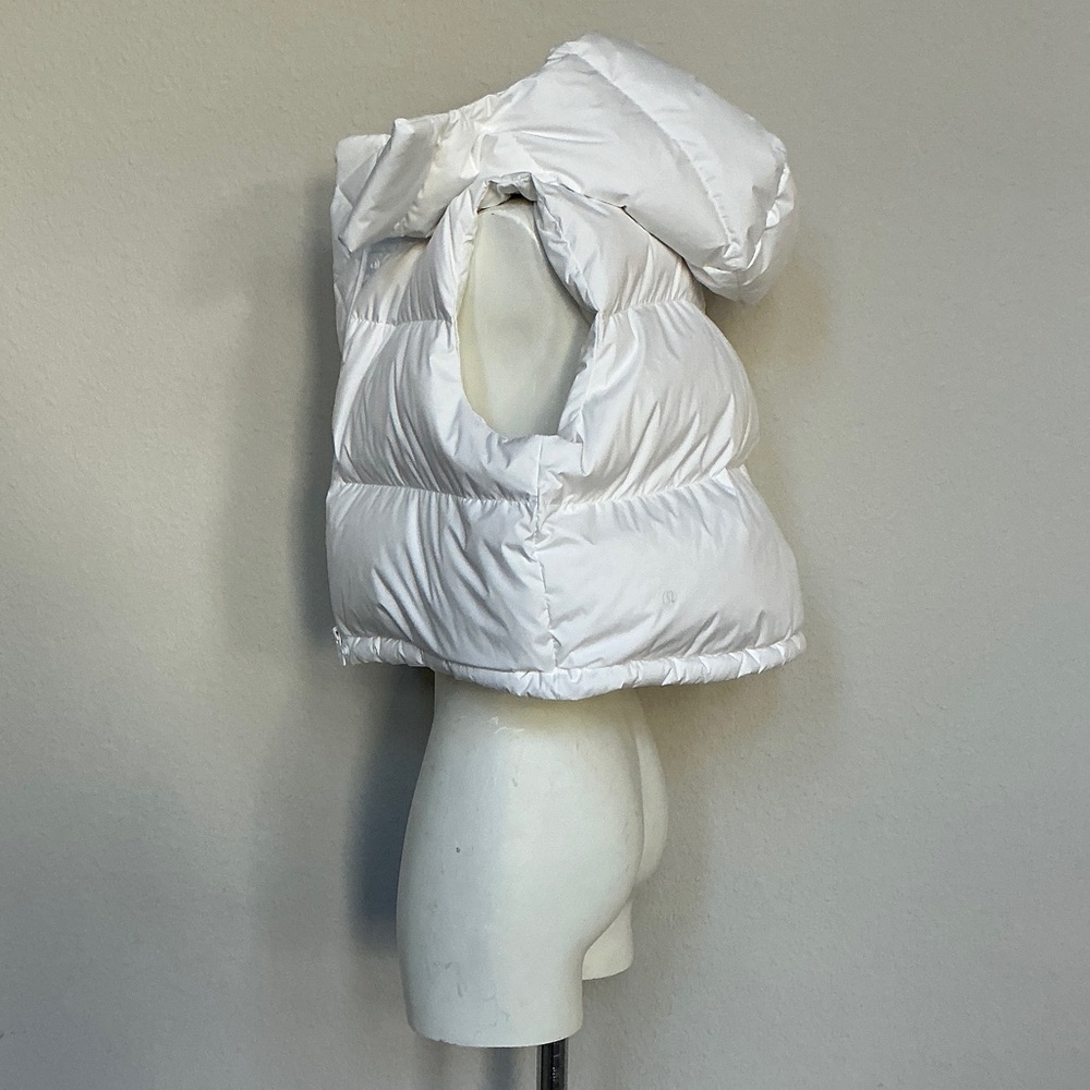 Lululemon Athletica White Wunder Puff Cropped Puffer Vest - Picture 2 of 10
